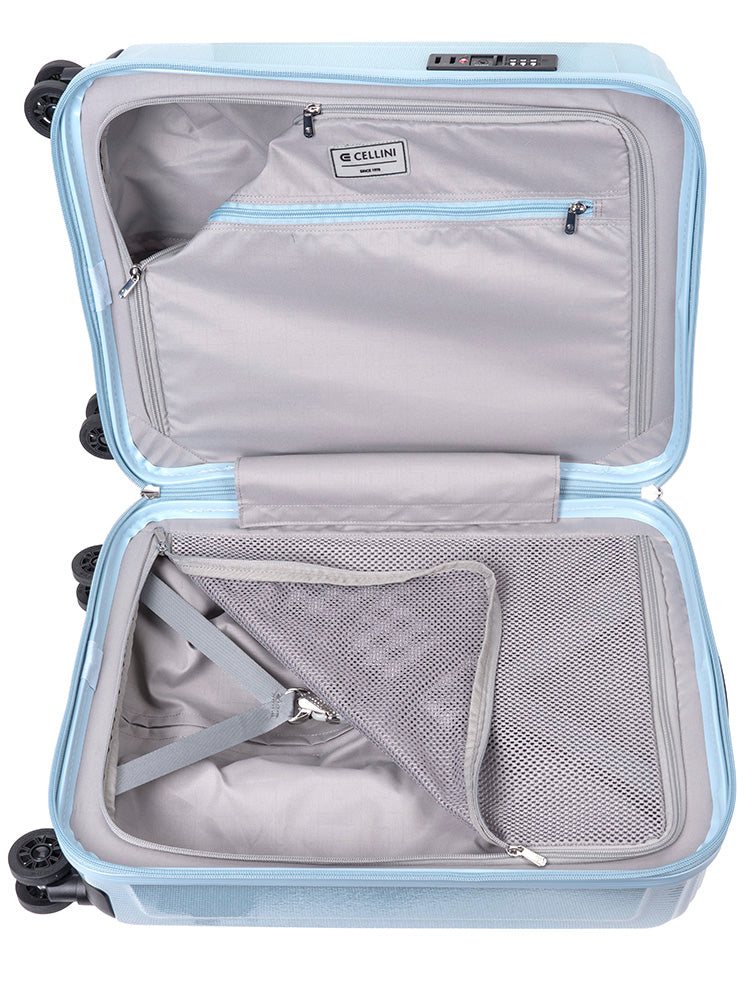 Cellini Compolite Carry On Trolley Case Light Blue