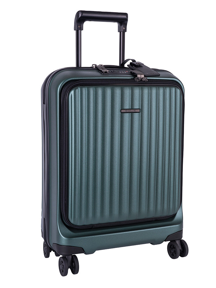 Cellini Tri Pak Carry On Trolley Case Green