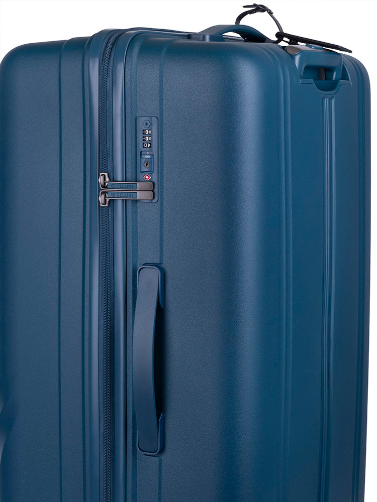 Cellini Xpedition Large Trolley Trunk Case Navy Blue