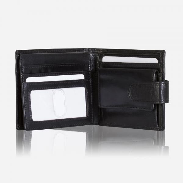 Jekyll & Hide Oxford Billfold Wallet With Coin And Tab Closure Coffee