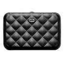 Ogon Quilted Aluminium Lady Case Card Holder Black