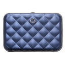 Ogon Quilted Aluminium Lady Case Card Holder Navy Blue