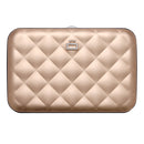 Ogon Quilted Aluminium Lady Case Card Holder Rose Gold