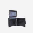 Jekyll & Hide Oxford Billfold Wallet With Coin And Tab Closure Black