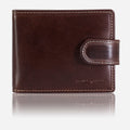 Jekyll & Hide Oxford Billfold Wallet With Coin And Tab Closure Coffee