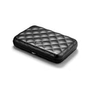 Ogon Quilted Aluminium Lady Case Card Holder Black