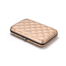 Ogon Quilted Aluminium Lady Case Card Holder Rose Gold