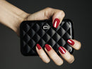 Ogon Quilted Aluminium Lady Case Card Holder Black