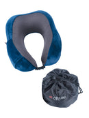 Cellini Travel Essentials Roll-Up Memory Foam Pillow Navy
