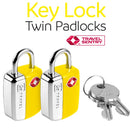 Go Travel Mini TSA Twin Pack Locks Yellow
