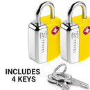 Go Travel Mini TSA Twin Pack Locks Yellow