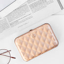 Ogon Quilted Aluminium Lady Case Card Holder Rose Gold