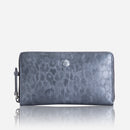 Jekyll & Hide Leather Medium Zip Around Purse Silver