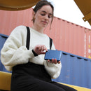 Ogon V2L Anodised Aluminium Smart Case Card Wallet Navy Blue