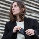 Ogon Quilted Aluminium Lady Case Card Holder Black