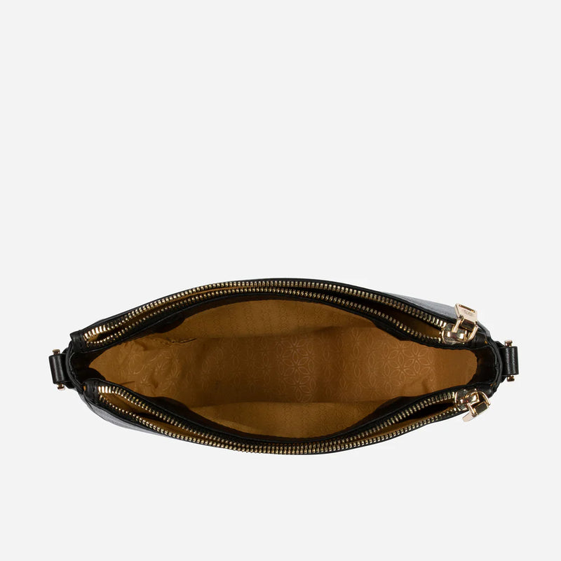 Jekyll Hide Paris 3 Compartment Crossbody Bag Black