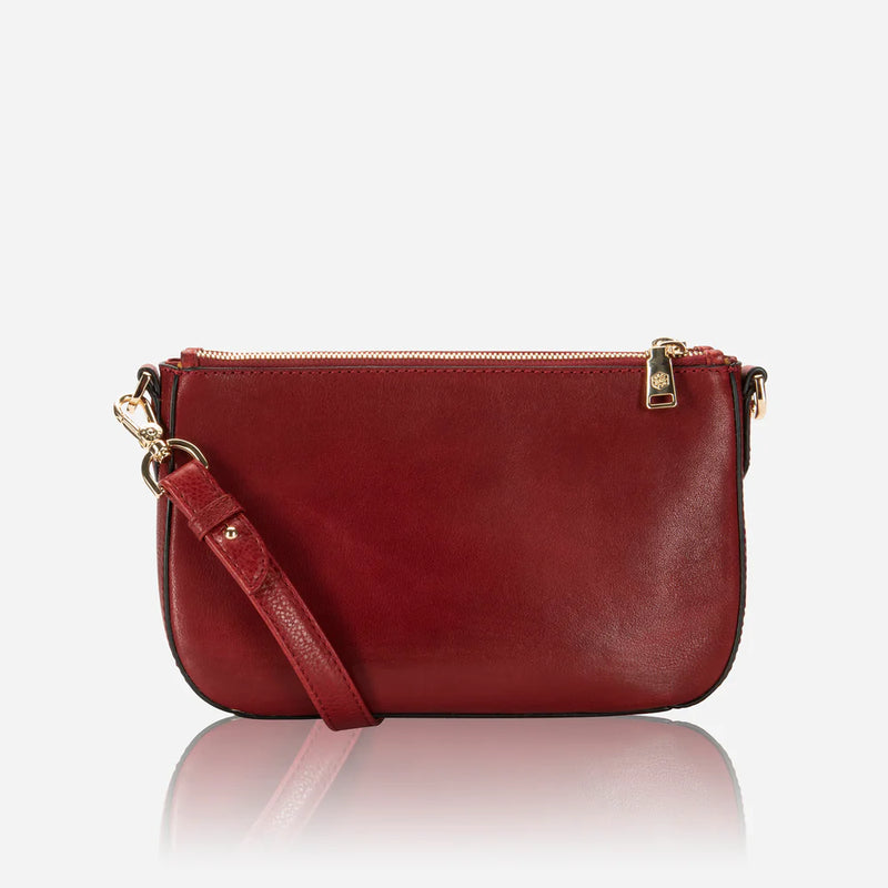 Jekyll Hide Paris 3 Compartment Crossbody Bag Red