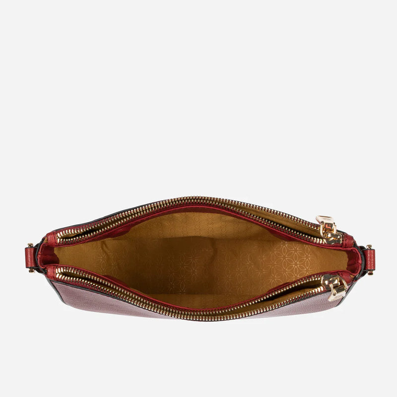 Jekyll & Hide Paris 3 Compartment Crossbody Bag Tan