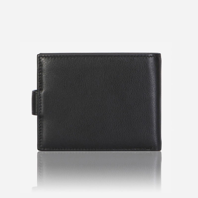 Brando Armstrong Executive Leather Press Stud Wallet Black