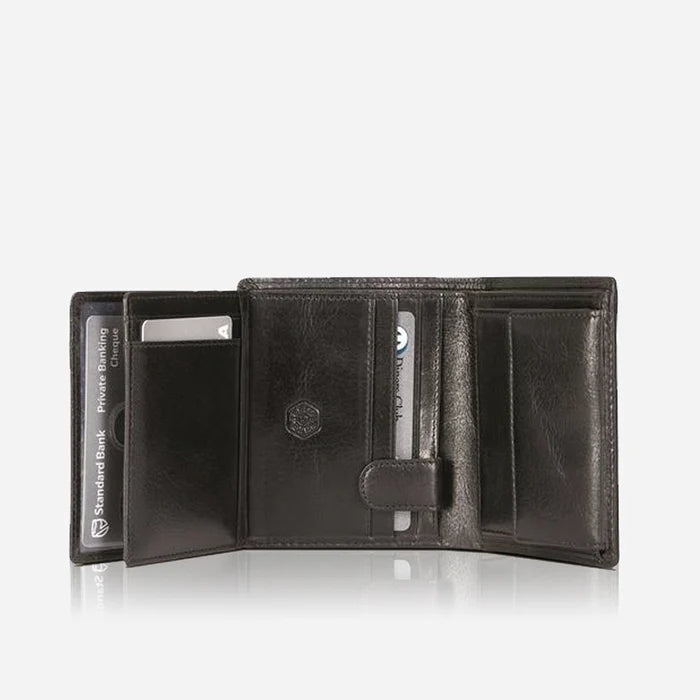 Jekyll & Hide Oxford Billfold Wallet With ID Window Black