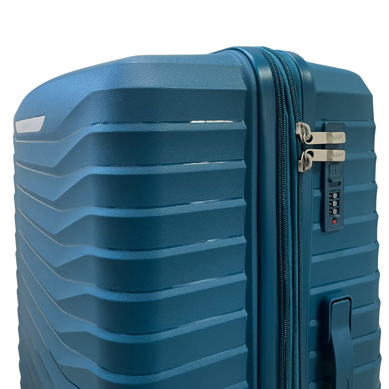 Embassy Chic Large Trolley Case Lake Blue