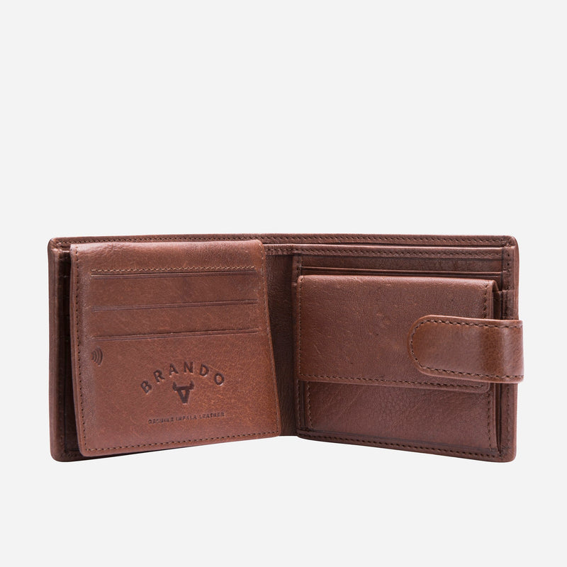 Brando Impala Multi Card Leather Wallet Brown