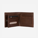 Brando Impala Multi Card, Coin & Note Leather Wallet Brown