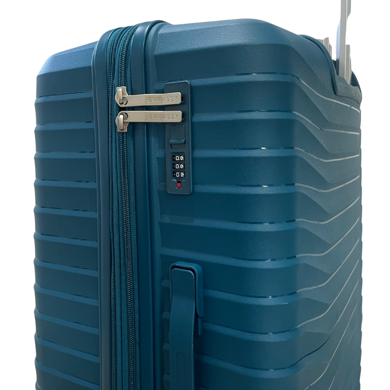 Embassy Chic Medium Trolley Case Lake Blue
