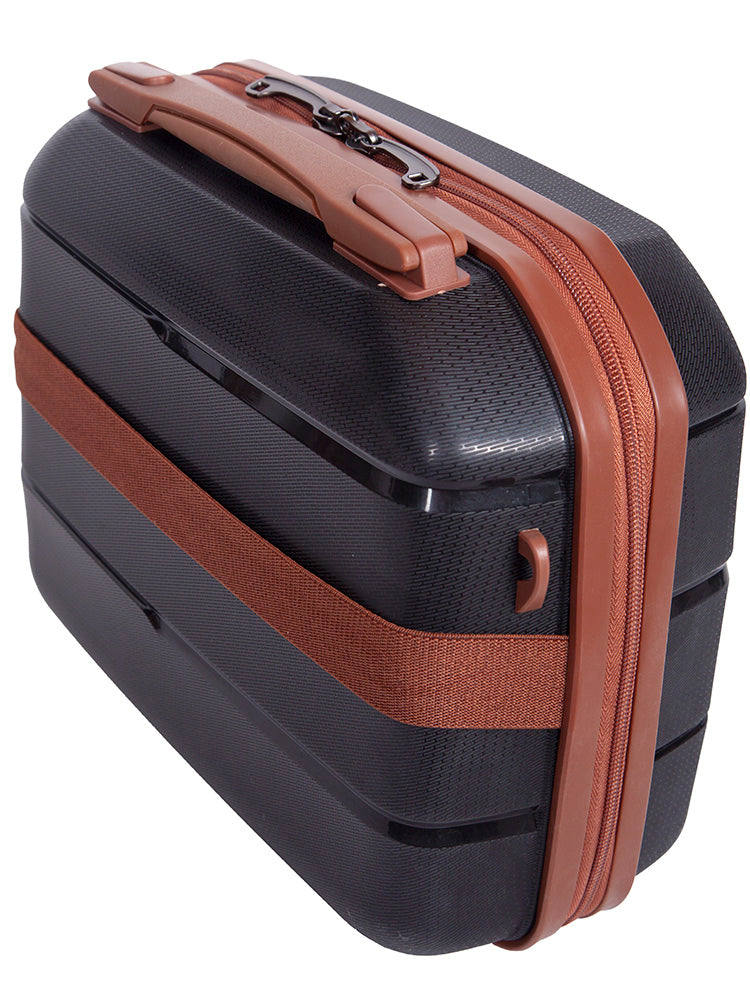 Cellini Spinn Beauty Case Black+Tan