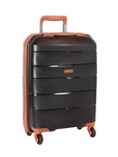 Cellini Spinn Carry On Trolley Case Black+Tan