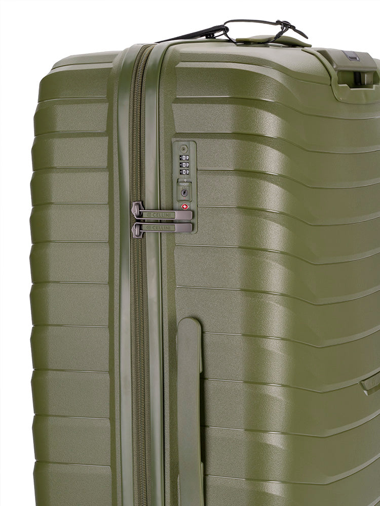 Cellini Grande Extra Large Trolley Case Army Green