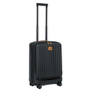 Bric's Capri Carry On with Front Pocket Trolley Case Black