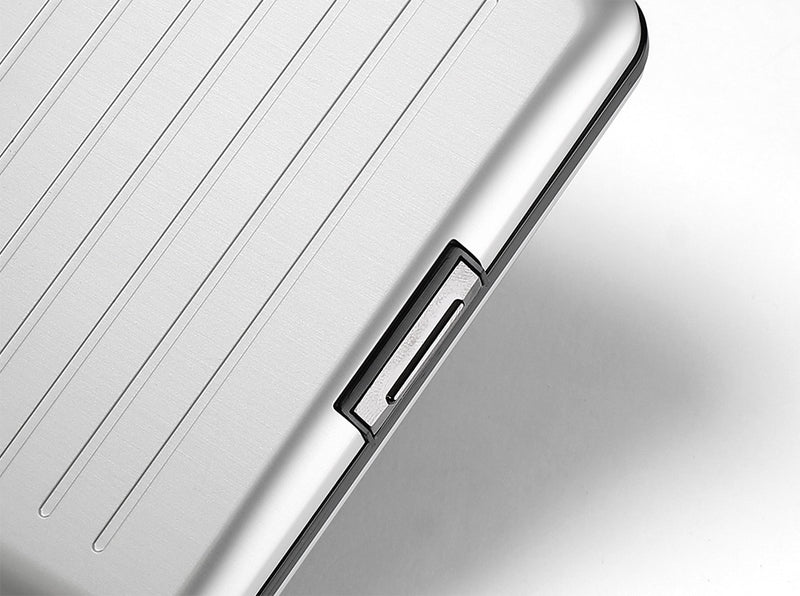 Ogon V2L Anodised Aluminium Smart Case Card Wallet Silver