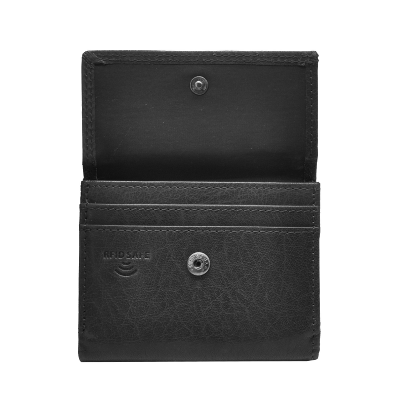 Dakar Wild Leather Trifold Wallet Black