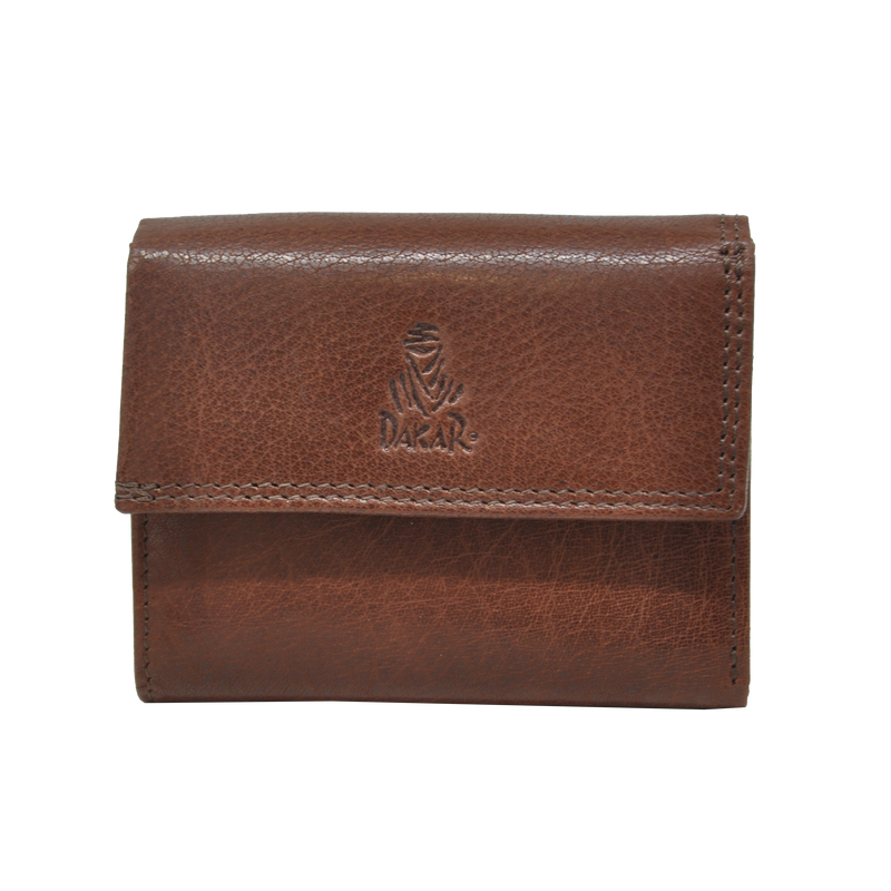 Dakar Wild Leather Trifold Wallet Brown