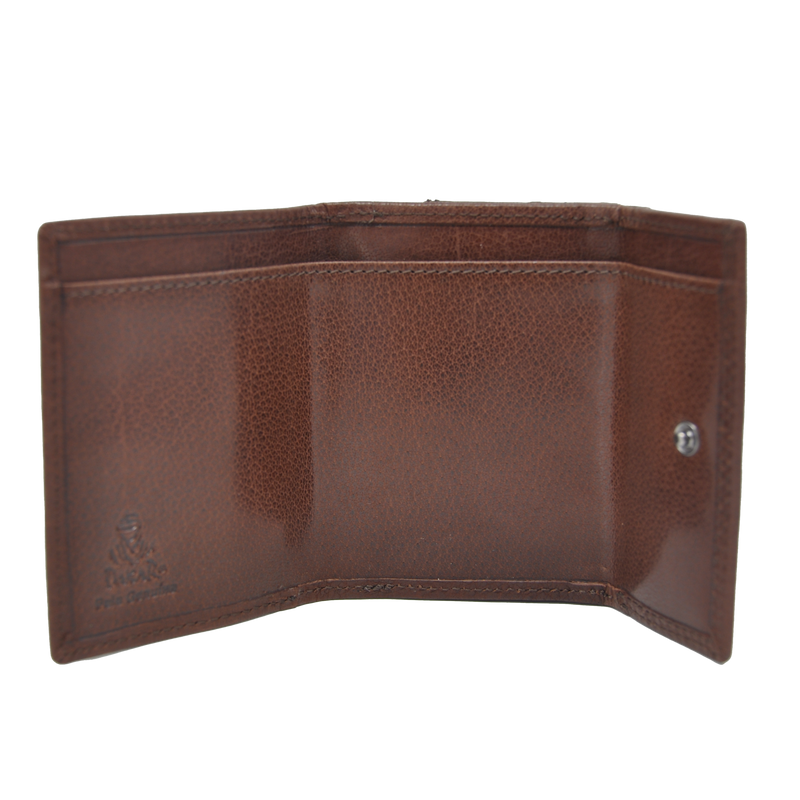 Dakar Wild Leather Trifold Wallet Brown