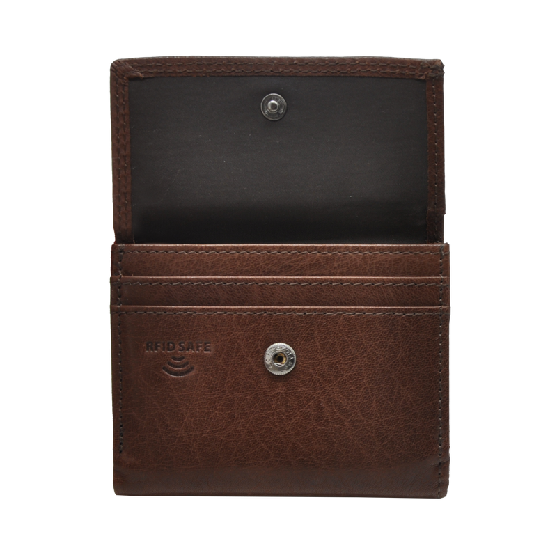 Dakar Wild Leather Trifold Wallet Brown