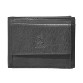 Dakar Wild Leather Mini Wallet 6cc & coins Black