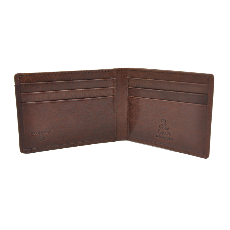 Dakar Wild Leather Mini Wallet 6cc & coins Brown