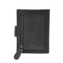 Dakar Wild Leather Credit Card Holder Metal Tube Black