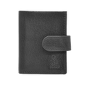 Dakar Wild Leather Credit Card Holder Metal Tube Black