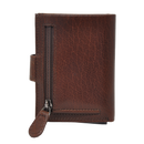 Dakar Wild Leather Credit Card Holder Metal Tube Brown
