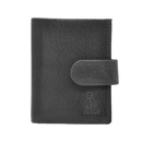 Dakar Wild Leather Credit Card Holder Metal Tube Black