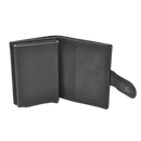 Dakar Wild Leather Credit Card Holder Metal Tube Black