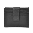 Dakar Wild Leather Slim Double Credit Card Holder 12 cc Black