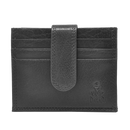Dakar Wild Leather Slim Double Credit Card Holder 12 cc Black