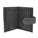 Dakar Wild Leather Slim Double Credit Card Holder 12 cc Black