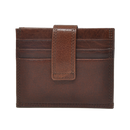Dakar Wild Leather Slim Double Credit Card Holder 12 cc Brown