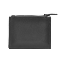 Dakar Wild Leather Slim Double Credit Card Holder 9 cc, Notes & Coins Black