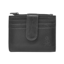 Dakar Wild Leather Slim Double Credit Card Holder 9 cc, Notes & Coins Black